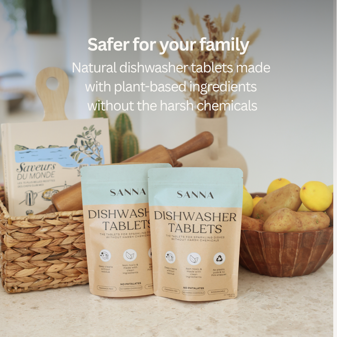 Natural dishwasher tablets without harsh chemicals